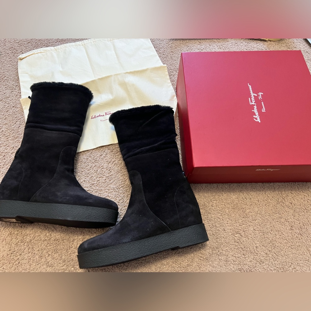 Salvatore Ferragamo shearling boots